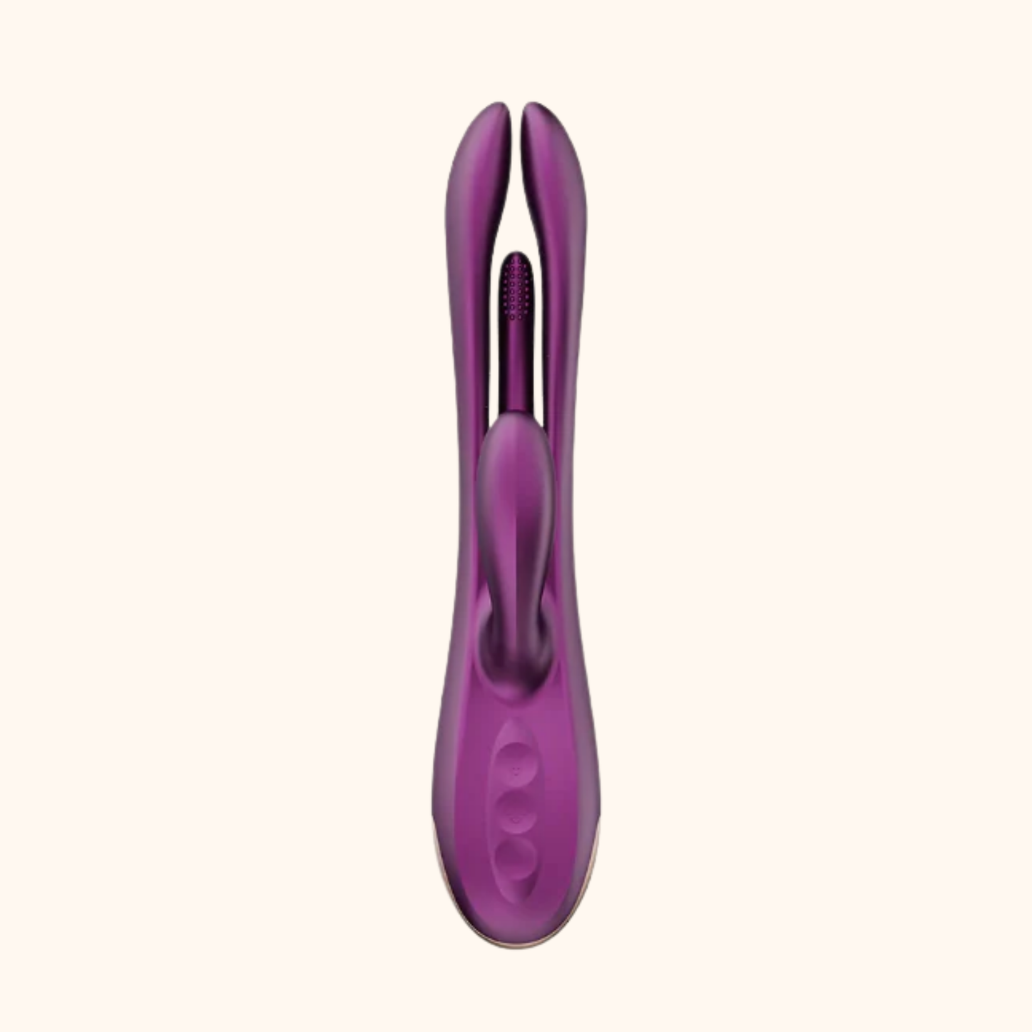 A purple dual-Action Terri vibrator against a white background.