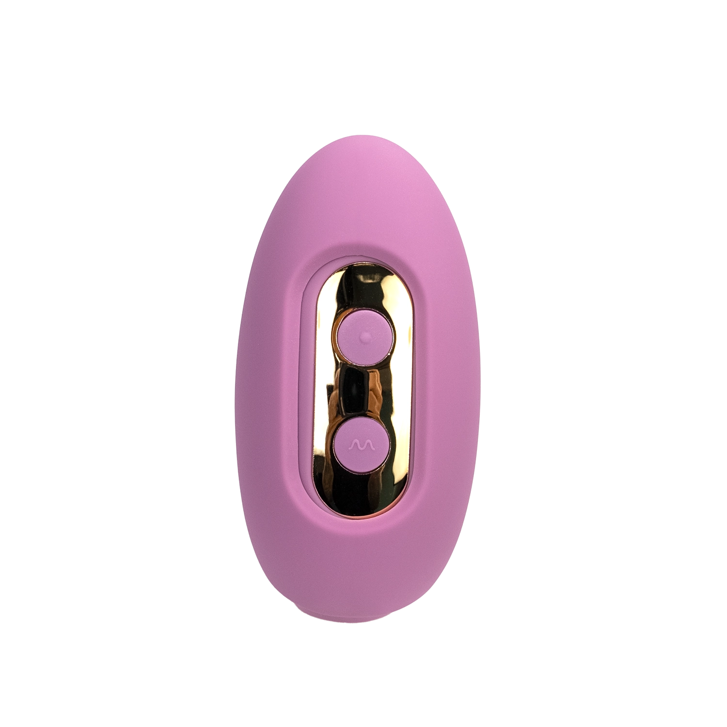 The buttons of the purple The Adventurer Curve air pressure vibrator by Euforia.