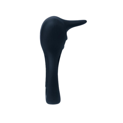 The side of a blue double c-ring.