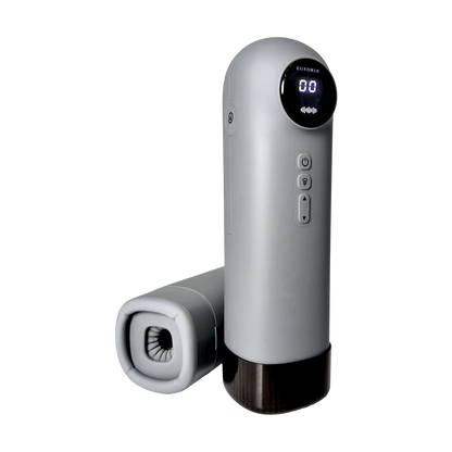 Two grey Total Package Masturbators sitting next to each other.