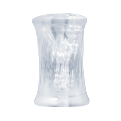 A clear Cyclone Triple Chamber Strokers showing the side view.