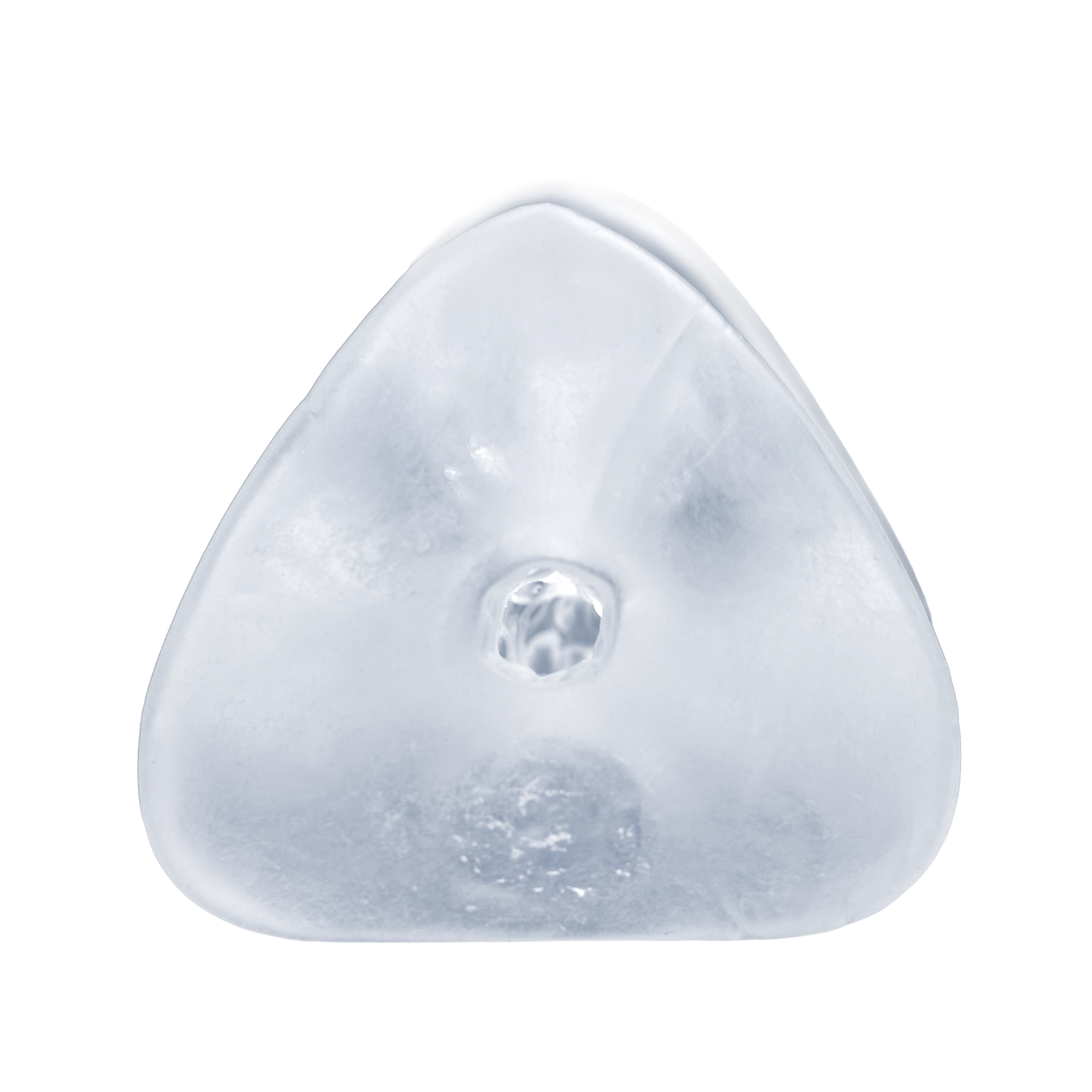 A clear Cyclone Triple Chamber Strokers showing the bottom view.