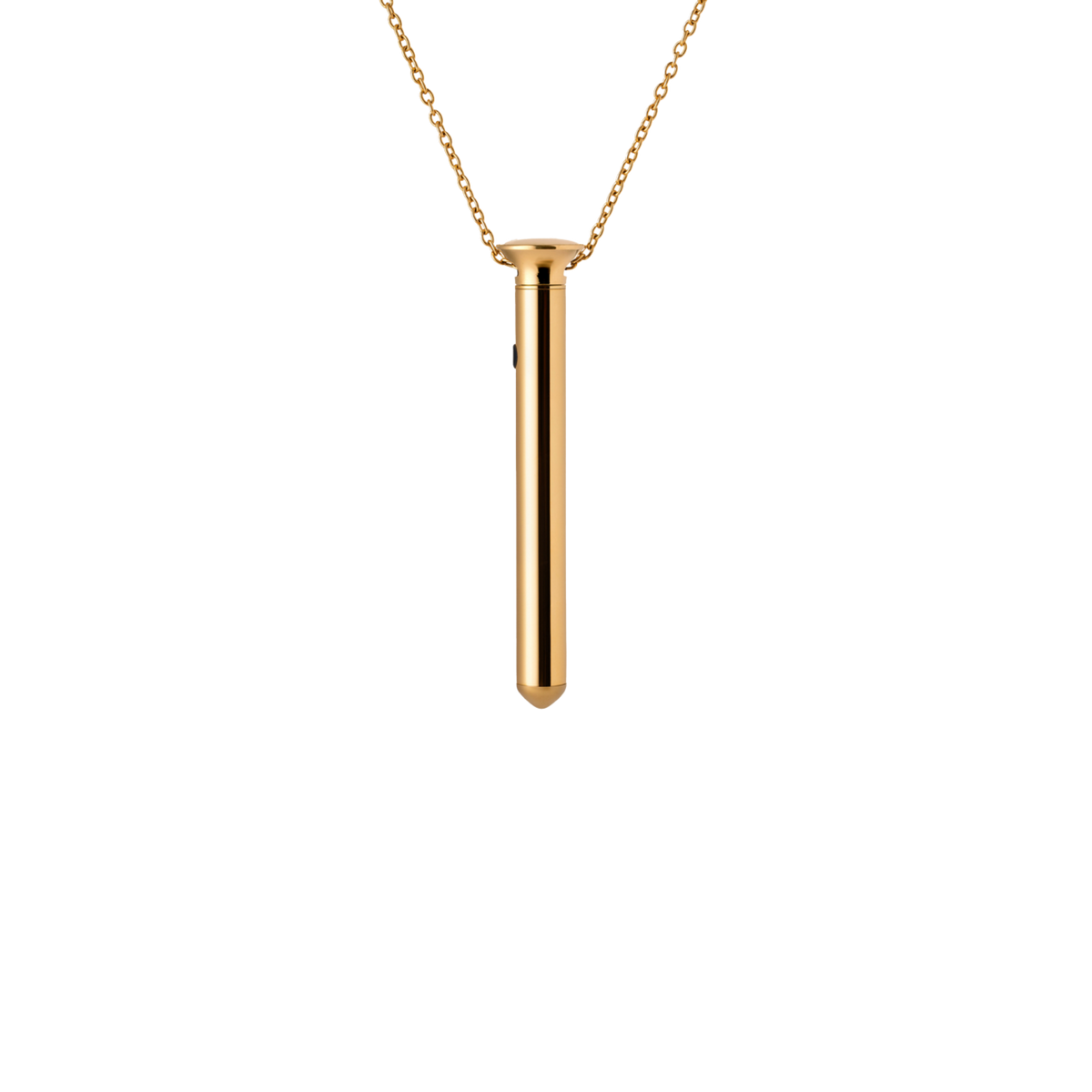 A 24k gold Vesper mini necklace.