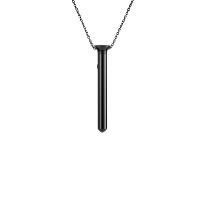 A black Vesper mini necklace.