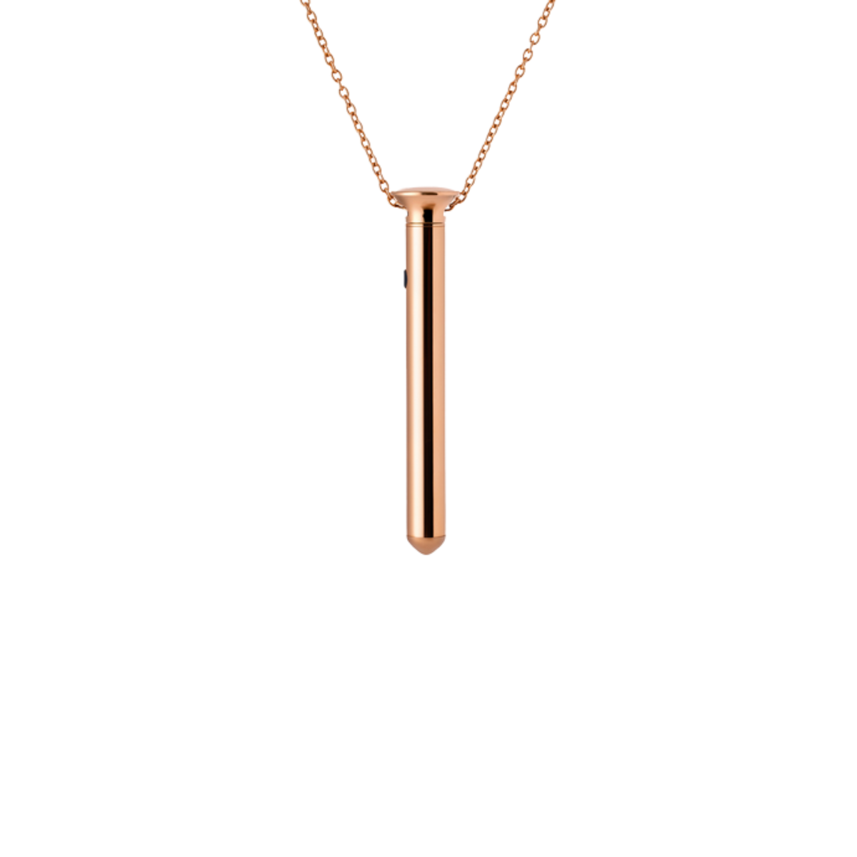 A Rose gold Vesper mini necklace.