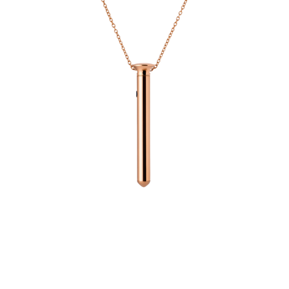 A Rose gold Vesper mini necklace.