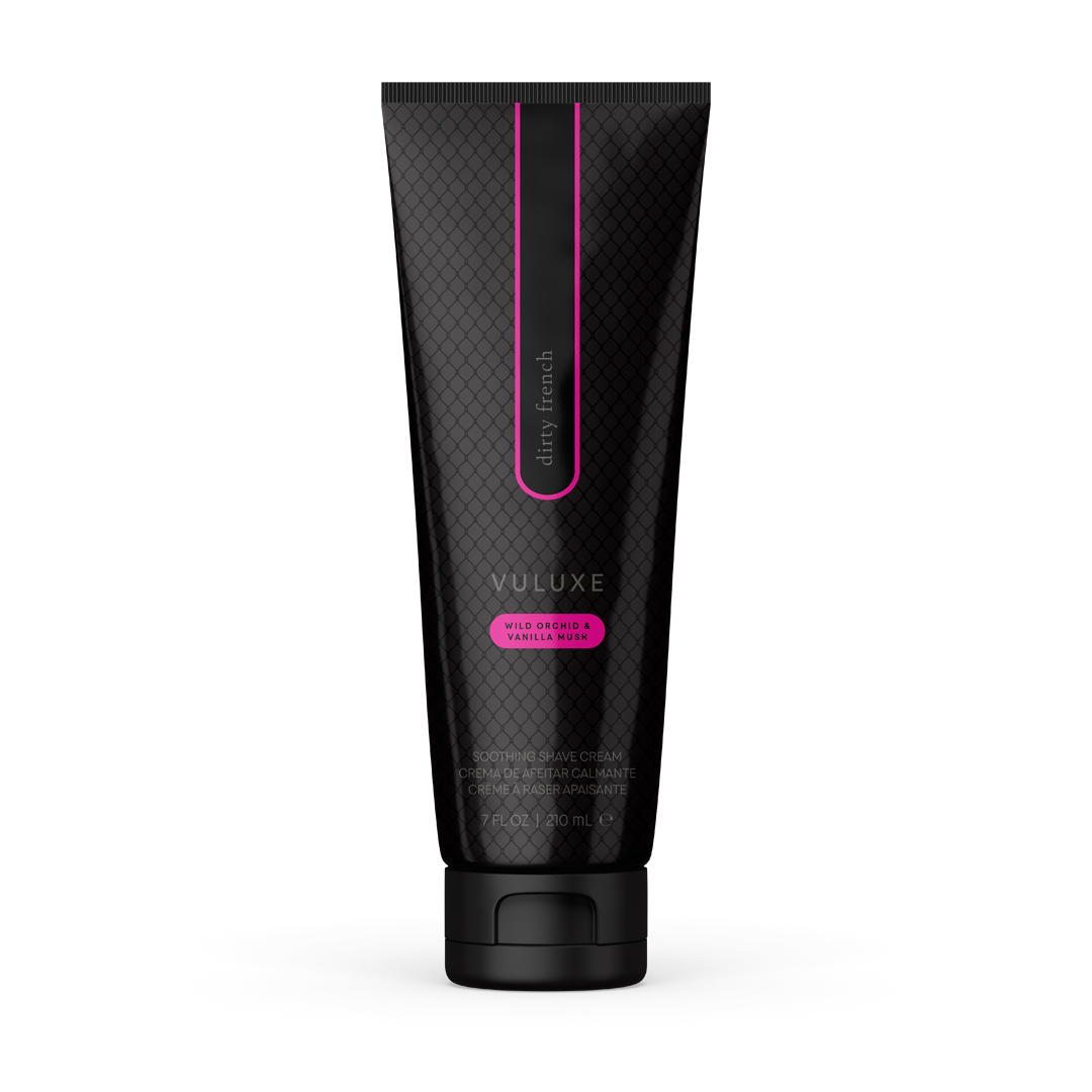 Vuluxe Shave Cream Dirty French scent on a white background