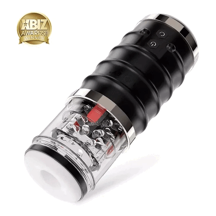 Warrior - Auto Thrusting Stroker Automatic Male Masturbator, Toys by Just The Tips with Nicole – shown in product photo, available at Just The Tips with Nicole