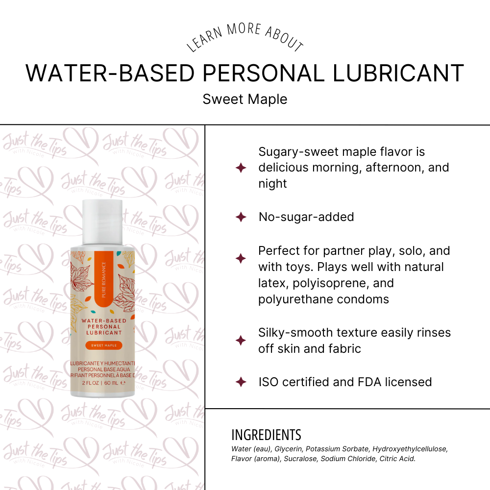 Water-Based Personal Lubricant - Sweet Maple