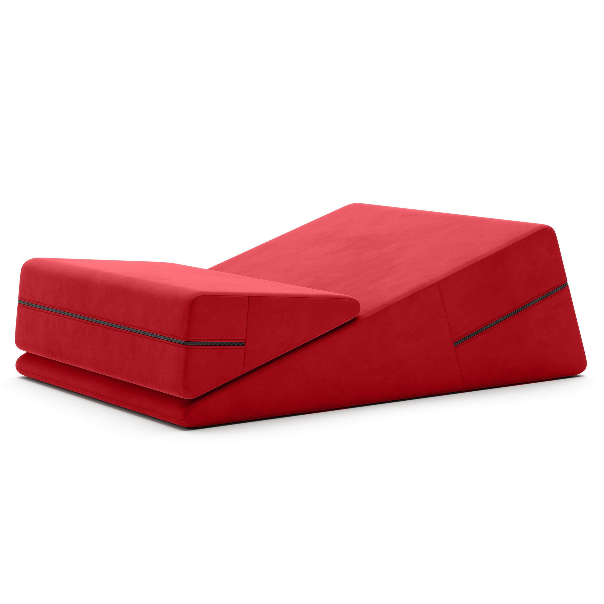A red Wedge Ramp Combo, Bedroom Furniture by Liberator against a white background.