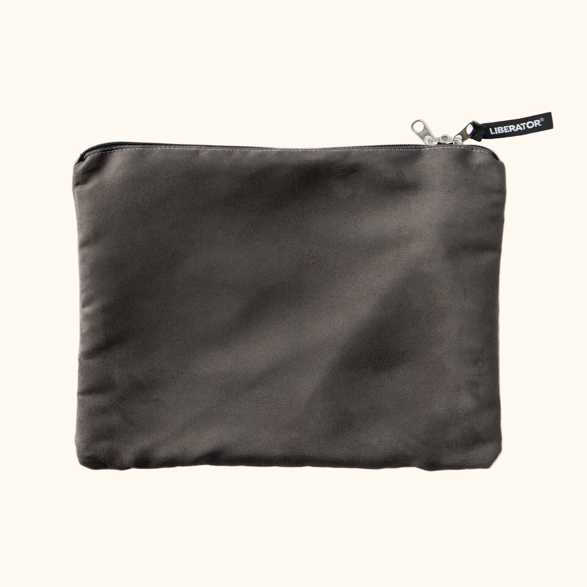 A charcoal Zappa toy bag against a white background.
