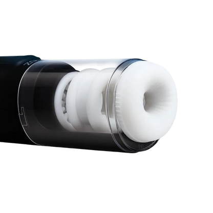 The top of a black Zolo Hawk Tuah Ultimate thrusting Masturbator.