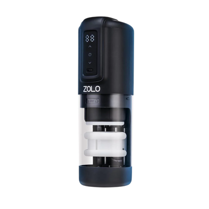 A black Zolo Hawk Tuah Ultimate thrusting Masturbator.