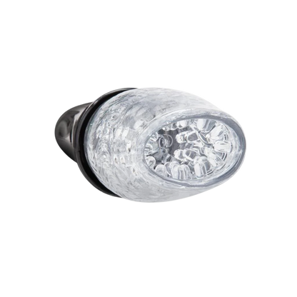 The top of a black Zolo Original Gwak Gwak Masturbator showing the clear sleeve.