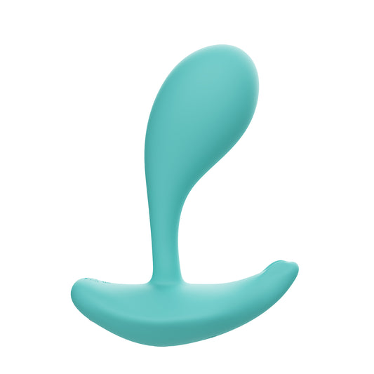 OLY 2 Pressure Sensing APP-enabled Wearable Clit & G Spot Vibrator, Light Blue, Toys by Just The Tips with Nicole – shown in product photo, available at Just The Tips with Nicole